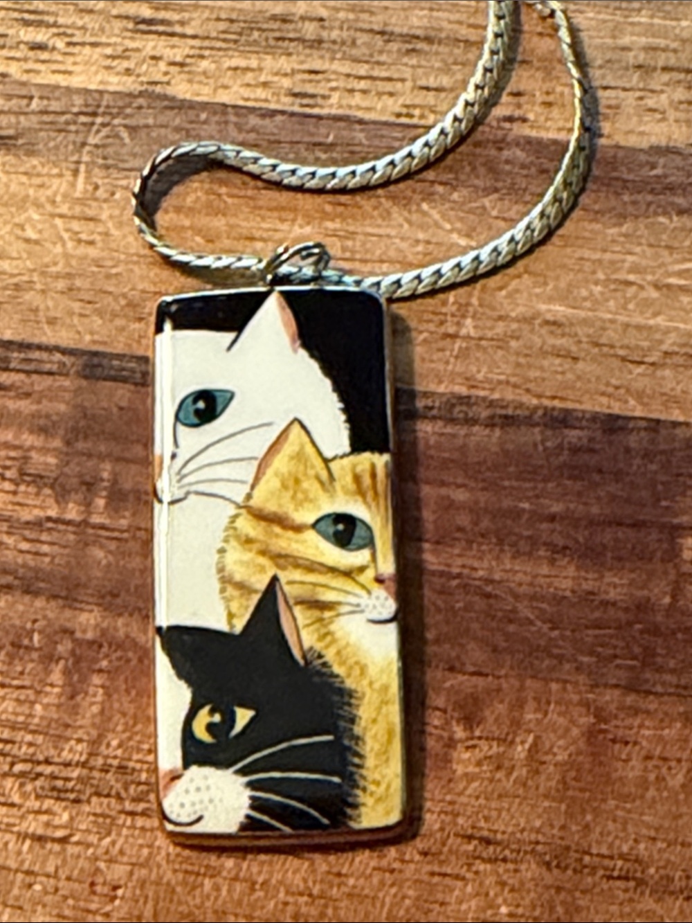 Polymer Clay Rectangular Tío Cat’s Faces